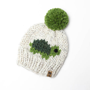 Turtle Pompom Hat Children Chunky