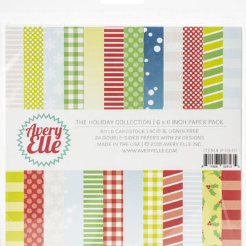 Avery Elle Double-Sided Paper Pad 6"X6" 24/Pkg - The Holiday Collection