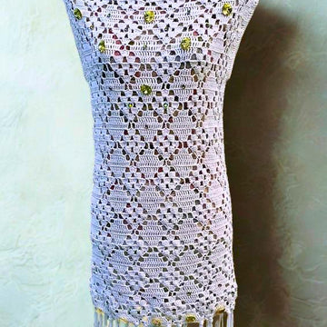 Crochet Pattern Beach Tunic Beach Ready | Fringe Tunic Dress | Summer Cover Up PDF