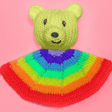 Rainbow Teddy Comforter 18 cms Baby Toy
