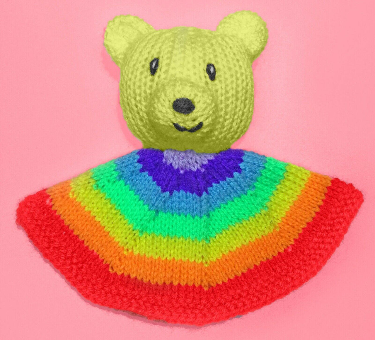 Rainbow Teddy Comforter 18 cms Baby Toy