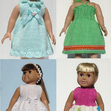 California Collection - Darling Dresses, Knitting Patterns fit American Girl and other 18-Inch Dolls