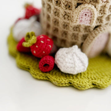 Crochet fairy house, amigurumi doll house, crochet doll miniature, Ice cream house