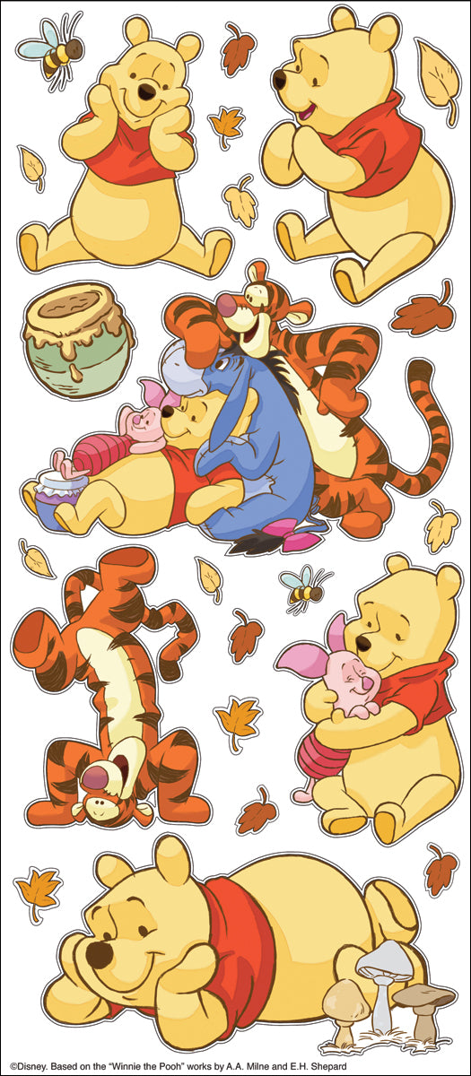 Sticko Disney Large Flat Stickers - Pooh W/Characters