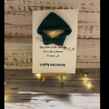 Hooded Knit and Print Knitting Pattern Make Your Own Card PDF Instant Download