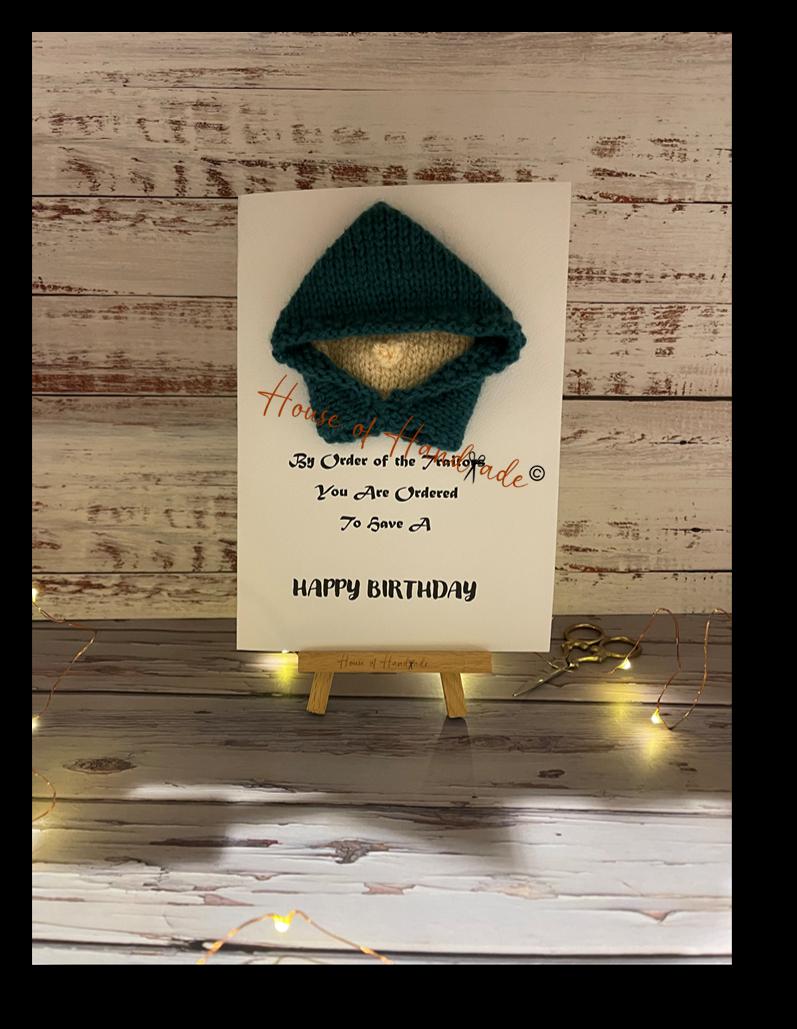 Hooded Knit and Print Knitting Pattern Make Your Own Card PDF Instant Download