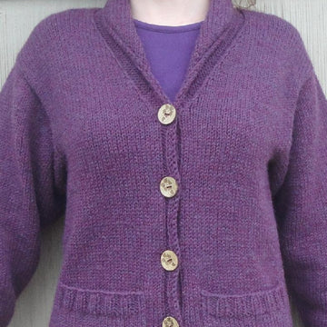 Mulberry Cardigan with Shawl Collar