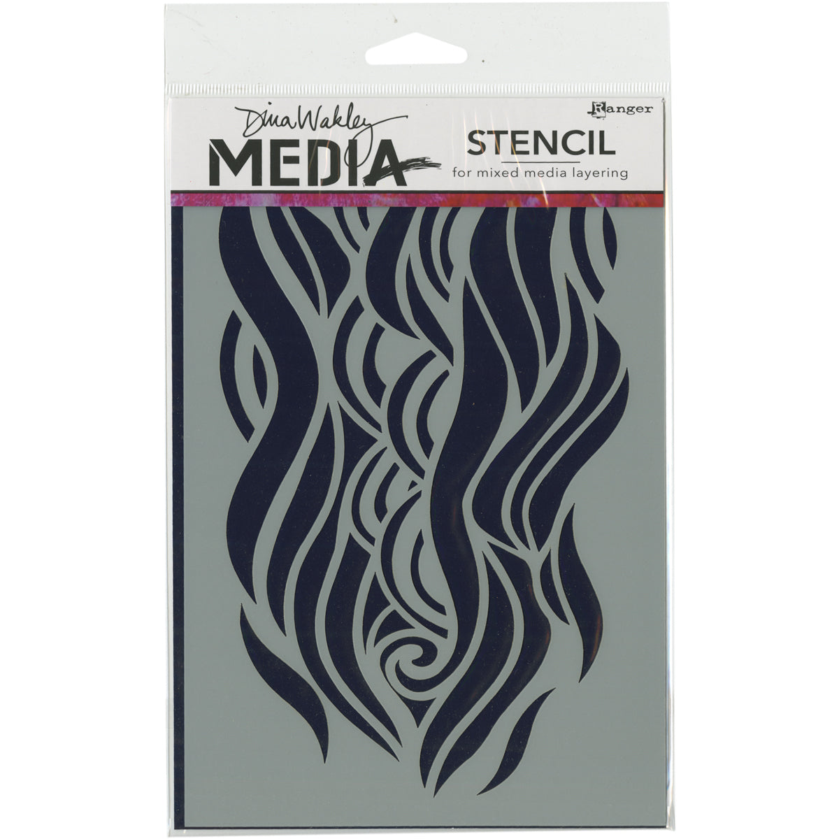 Ranger Dina Wakley Media Stencils 9"X6" - Mighty Wave