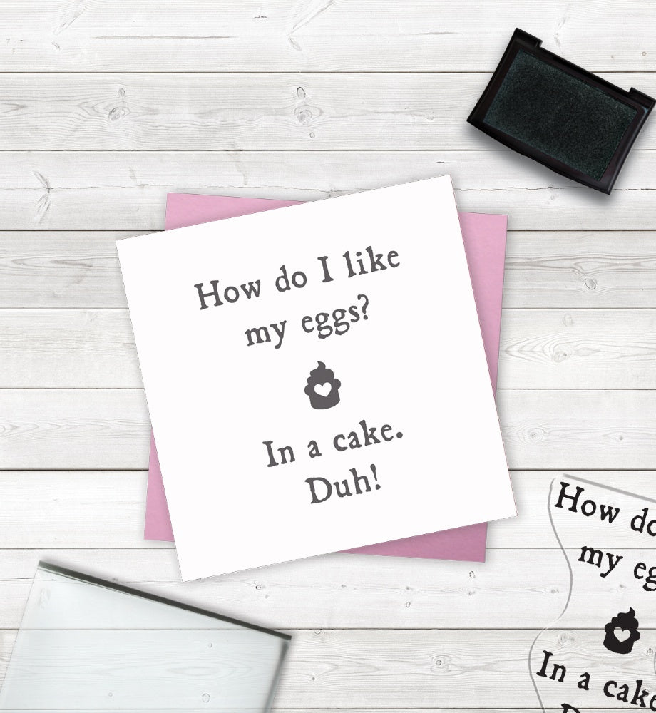 Crafter's Companion Clear Acrylic Quirky Stamp 2.5"X3.5" - In A Cake