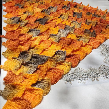 Autumn Leaves Shawl - top down crochet