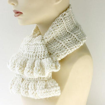 Crochet Ruffle Scarf or Neck Warmer