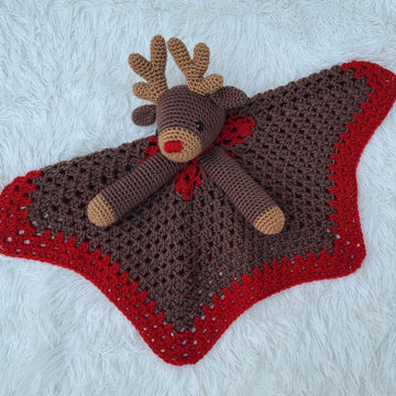 Rudolph The Reindeer Baby Lovey Crochet Pattern
