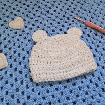 Crochet Easy Baby Hat With Bear Ears Pattern