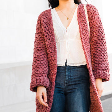 Rosewood Pocket Coat Cardigan
