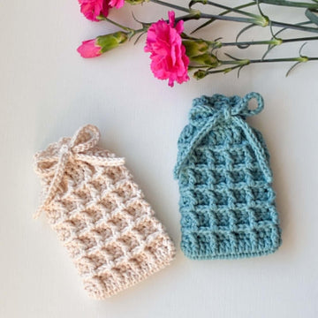 Waffle Stitch Soap Saver Bag