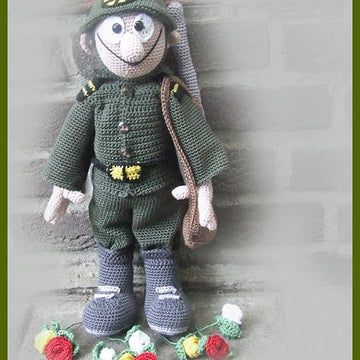 Soldier Peace amigurumi doll