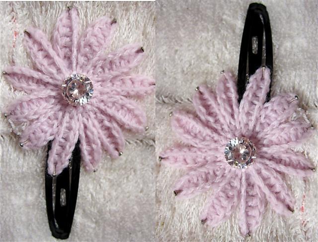 Hair-grip 4 – Pink daisy