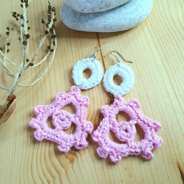 Triangle and ring earring