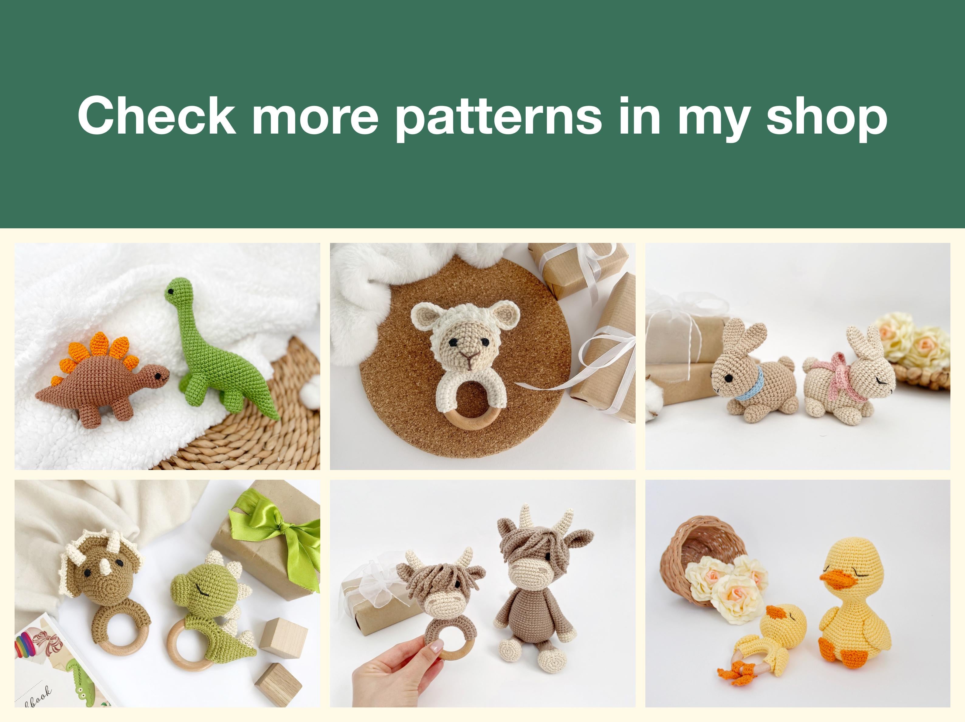 Airplane baby rattle crochet pattern amigurumi