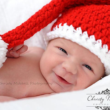 Christmas Stocking Cocoon & Santa Hat Photo Prop