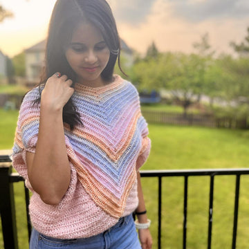 V-Snug Oversized Crochet Tee