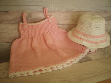 Cotton Sun Dress and Crochet Hat