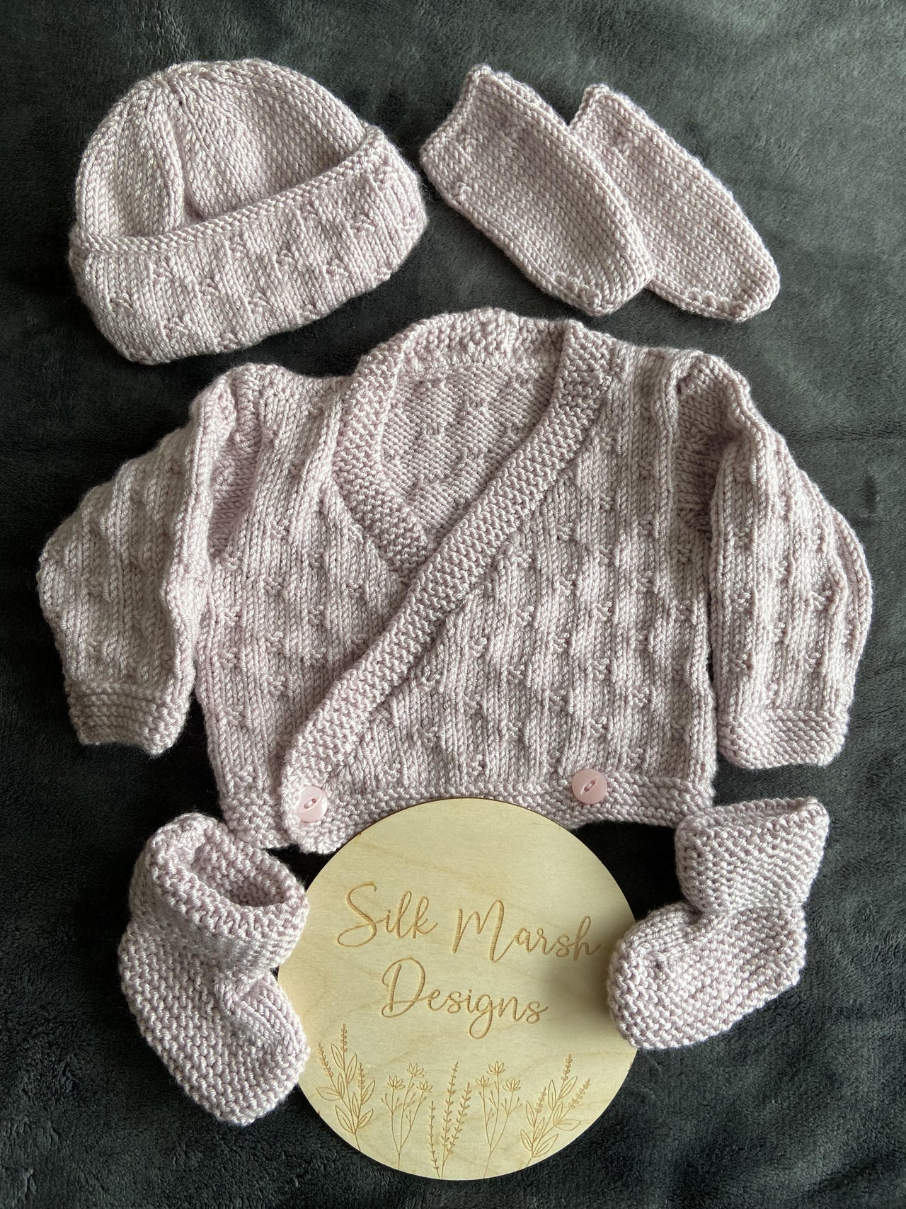 Wren Baby Set Knitting Pattern Premature-12 months approx