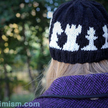 Chess Patterned Knit Hat