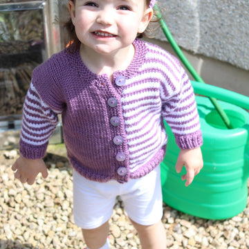 Knitting Pattern For Childs Cardigan in 3 sizes  #441