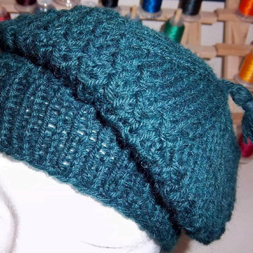 Purl Twist Knot Slouchy Hat
