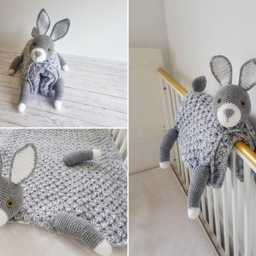 3in1 Woodland Bunny Baby Blanket
