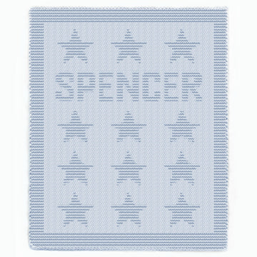 Knitting Pattern SPENCER knit chunky blanket Knit-Purl only with star motifs