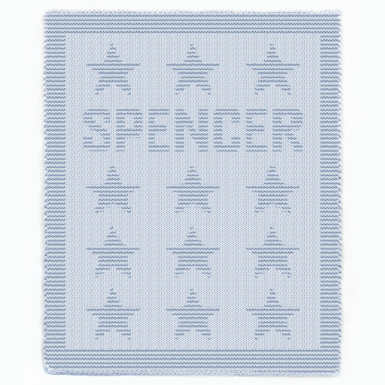 Knitting Pattern SPENCER knit chunky blanket Knit-Purl only with star motifs