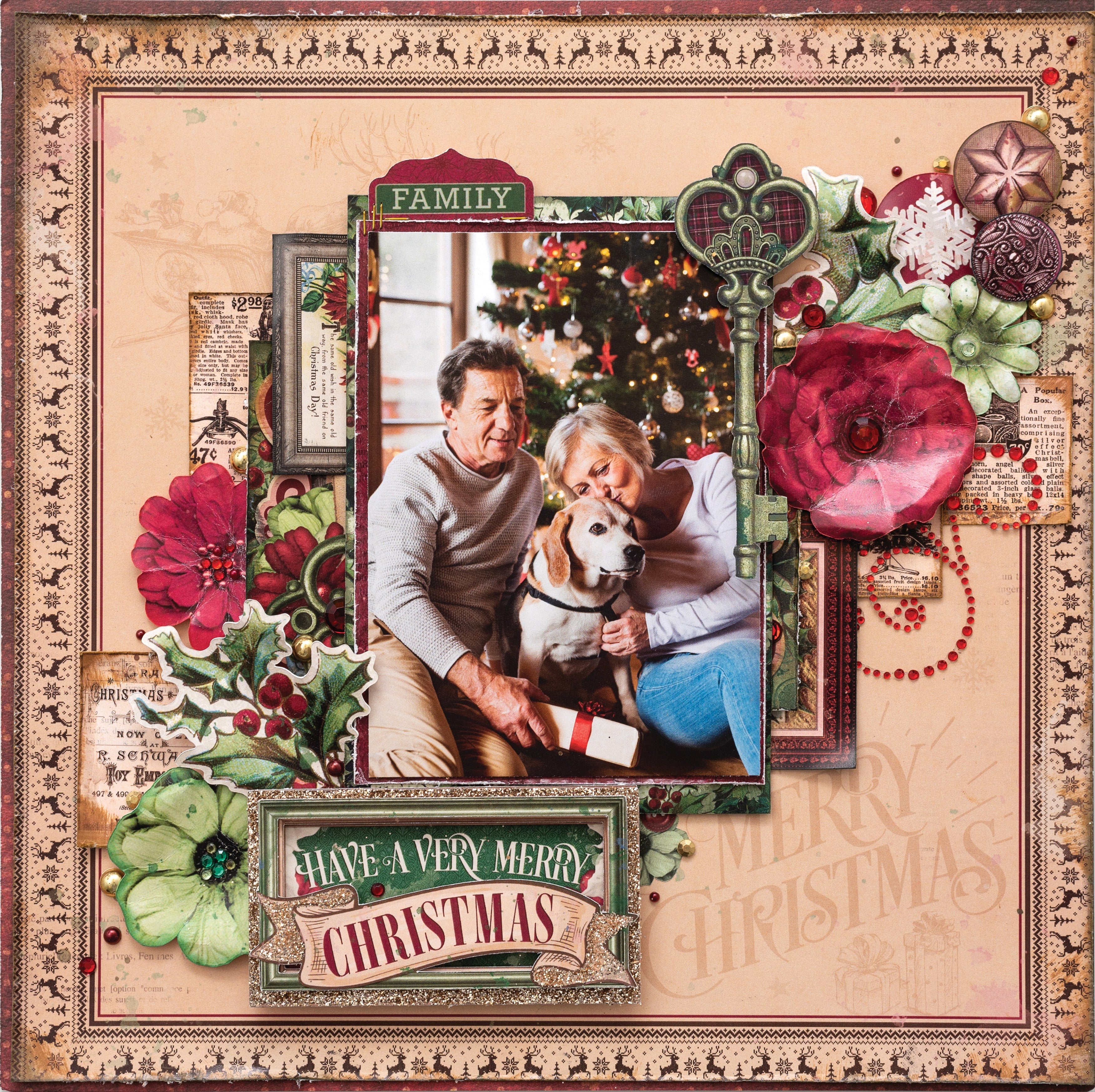 American Crafts Christmas Treasures Noteworthy Die-Cuts 55/Pkg - 593834