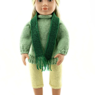 Dolls clothes knitting pattern for 46cm (18") dolls - 19104