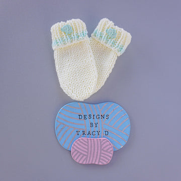 Ryan Baby cardigan, Hats, Booties & Mitts knitting pattern 18inch chest size