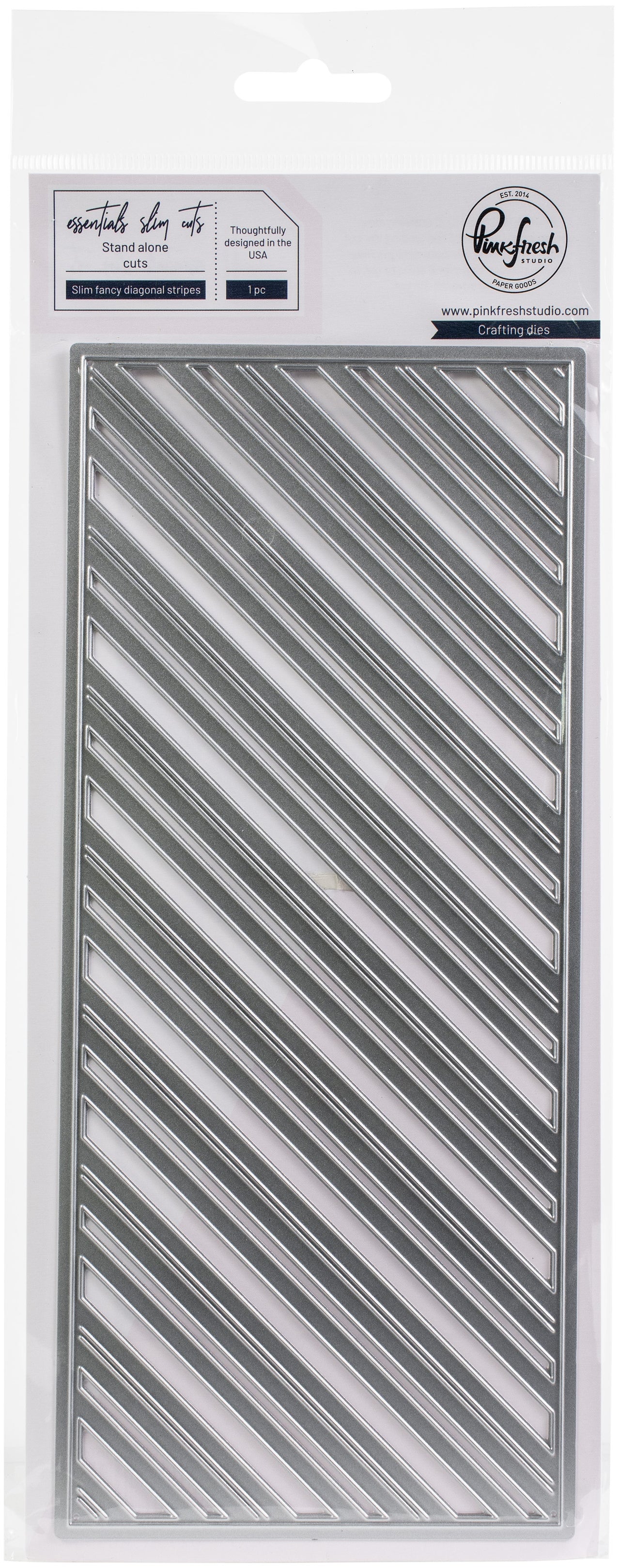 Pinkfresh Studio Essentials Die Set - Slim Fancy Diagonal Stripes