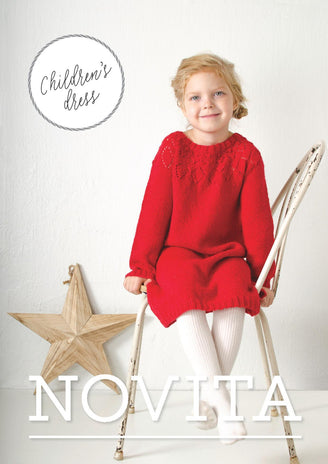 Children's Knitted Dress in Novita Venla - 39 - Downloadable PDF