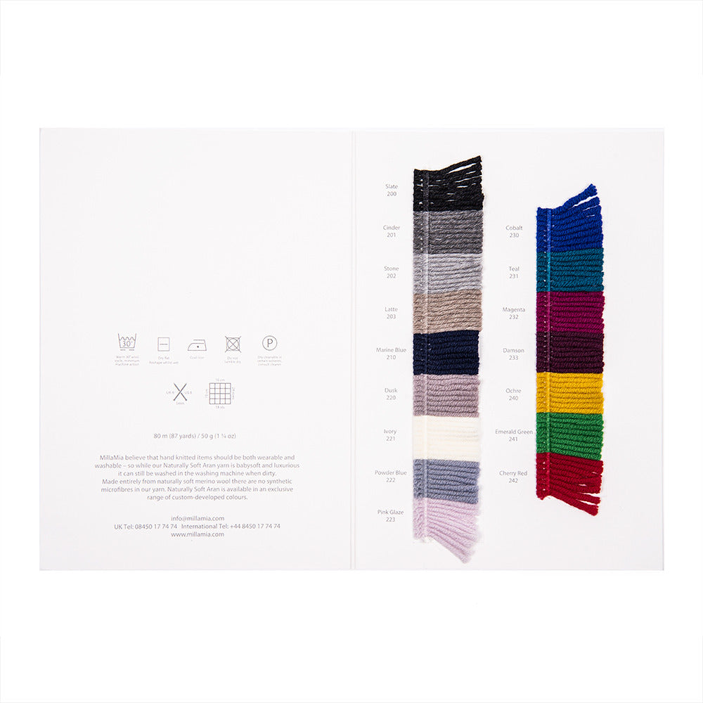 MillaMia Shade Cards Merino