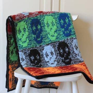 Crochet Skull Pattern: Reversible Crochet Skull Blanket