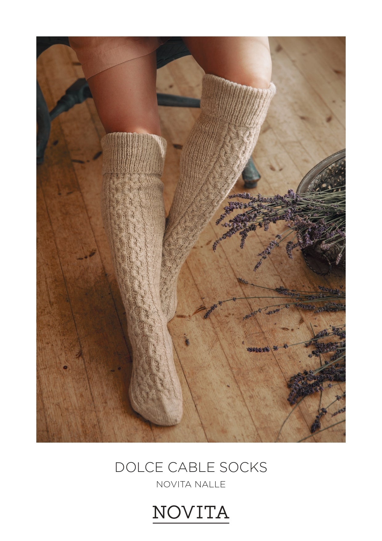 Dolce Cable Socks in Novita Nalle - Downloadable PDF