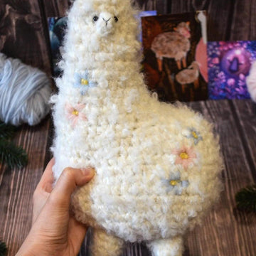 Big curly alpaca toy