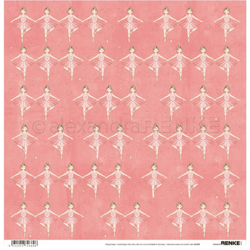 Alexandra Renke Nutcracker Design Paper 12"X12" 25/Pkg - Ballerinas On Pink