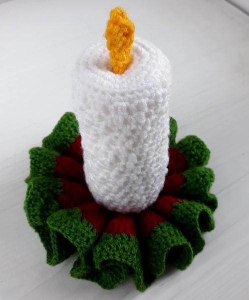 Crochet Candle Pattern: Funny Christmas Decor (PDF Pattern)