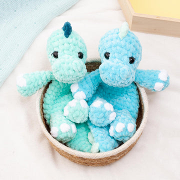 Dinosaur Lovey Snuggler Crochet Pattern PDF | No Sew Amigurumi