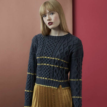 "Grete Jumper" - Jumper Knitting Pattern For Women in Debbie Bliss Cashmerino Aran - DB225