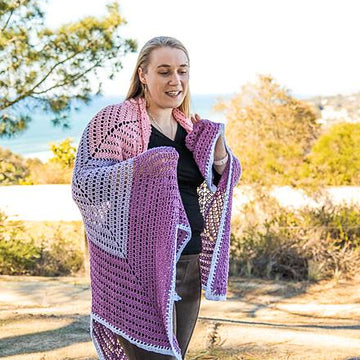 Tulip Chevron Shawl