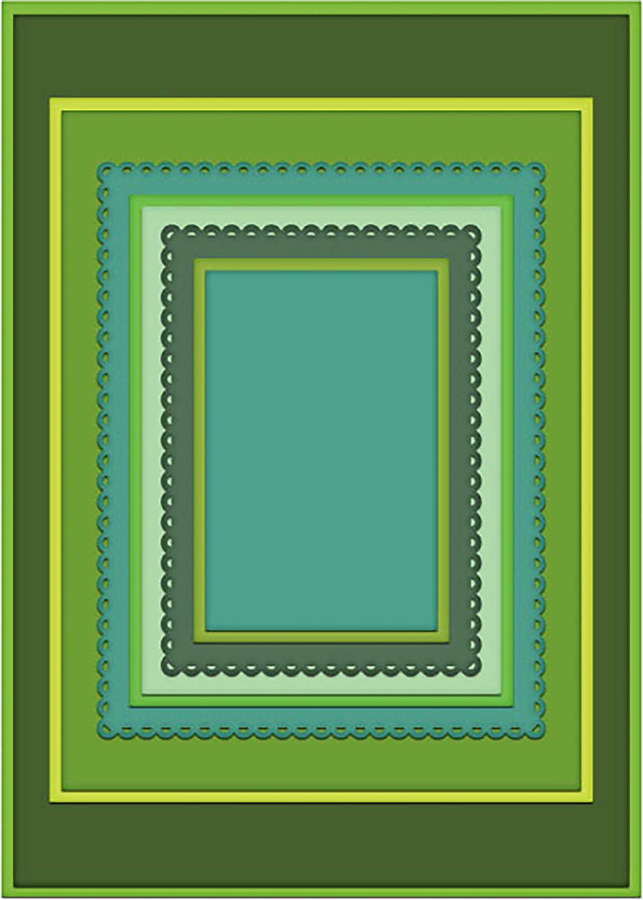 Heartfelt Creations Frame A Card Dies - Eyelet Rectangle & Basics