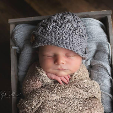 Diagonal Weave Beanie or Newsboy