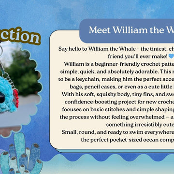 William the whale no sew keychain